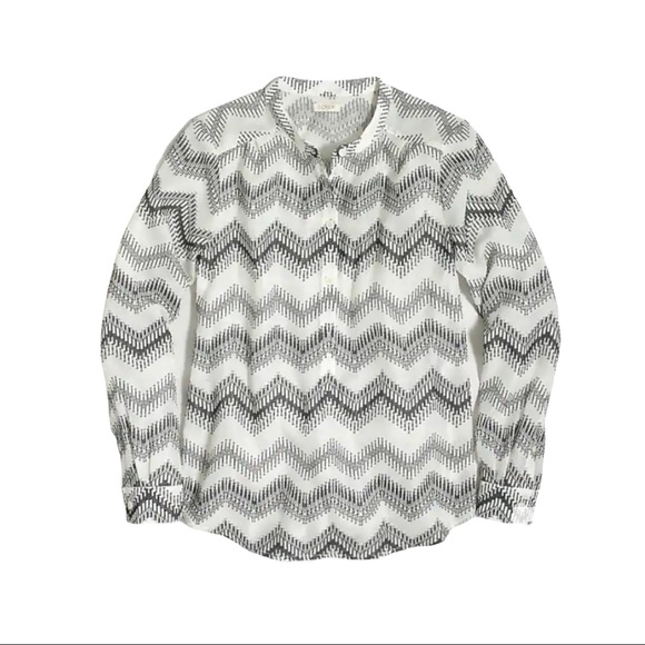J. Crew Factory Tops - J Crew Factory Zig Zag Clip Dot POP Over Shirt